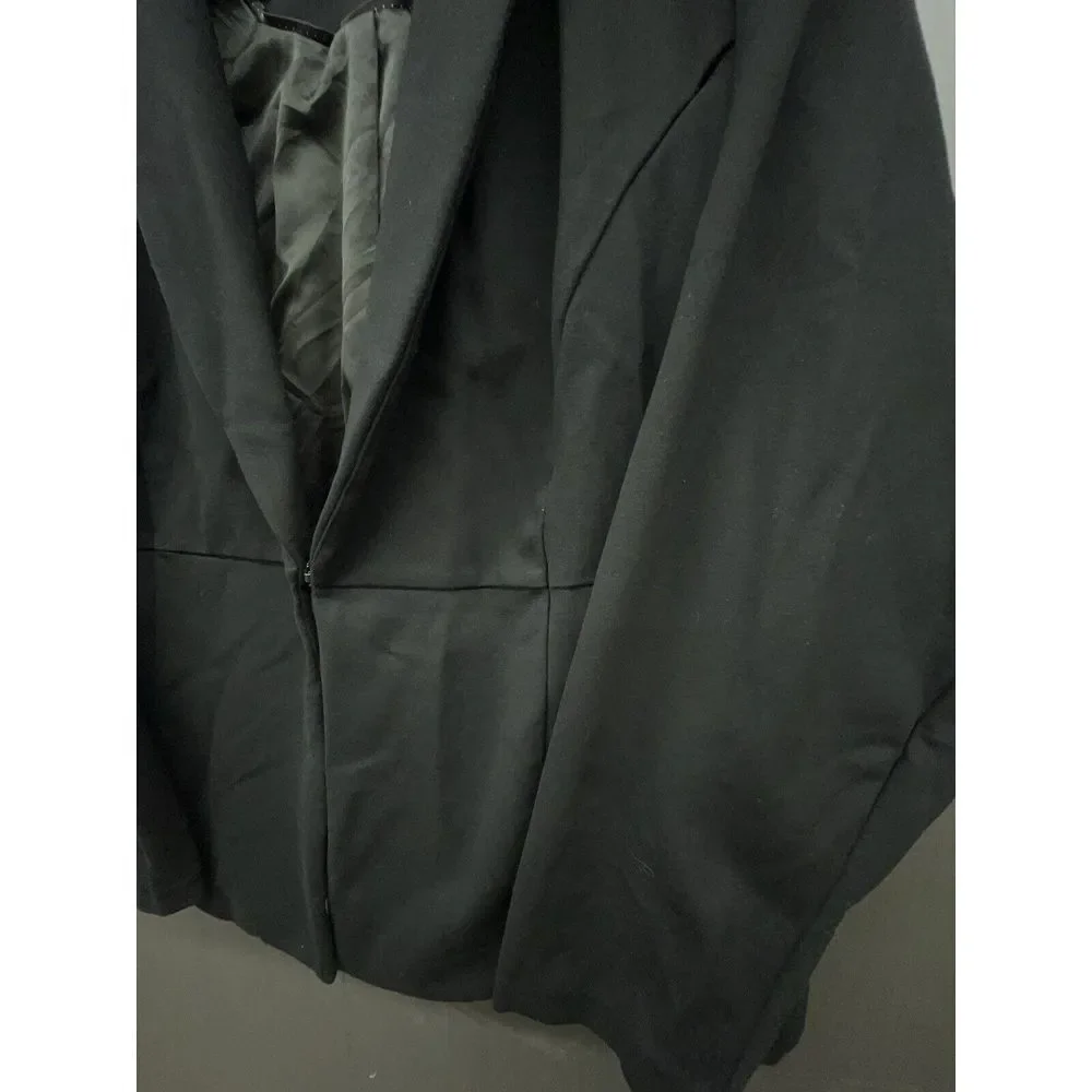 Studio By Torrid Blazer 5 Black Ponte Peplum Stretch Jacket Versatile Career - Picture 4 of 11